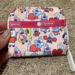 LeSportsac BT21 Zip Coin Purse with Multicolor Print